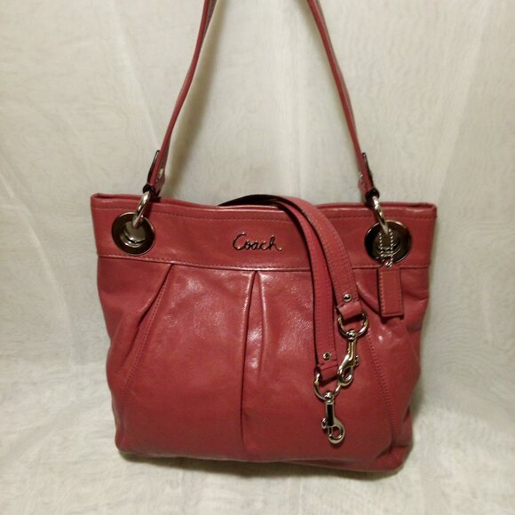 Coach Ashley Leather 2 Way Bag, Mauve - Picture 1 of 14